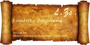 Loschitz Zsuzsanna névjegykártya